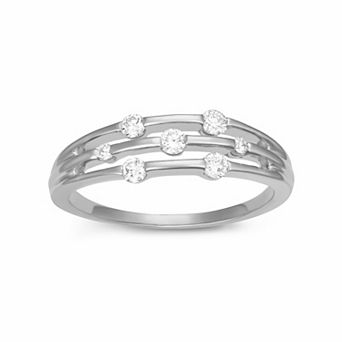 HDI 10k Gold 1/4 Carat T.W. 7-Stone Lab-Grown Diamond Ring