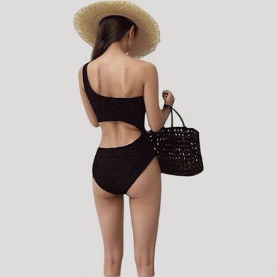 Women's One Shoulder Cutout Monokini Swimsuit with Asymmetrical Top and High Leg Bottom