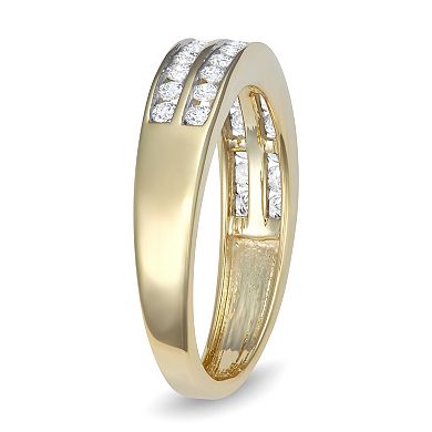 HDI 10k Gold 1/2 Carat T.W. Lab-Grown Diamond Band Ring