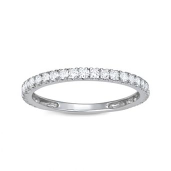 HDI 10k White Gold 1/2 Carat T.W. Lab-Grown Diamond Eternity Band