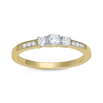 HDI 10k Gold 1/4 Carat T.W. Lab-Grown Diamond Ring