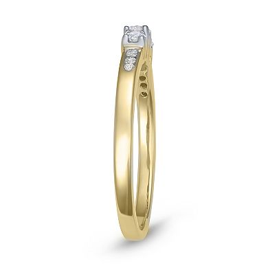 HDI 10k Gold 1/4 Carat T.W. Lab-Grown Diamond Ring