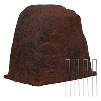 Sunnydaze Outdoor Polyresin Landscape Rock Septic Cover with Stakes