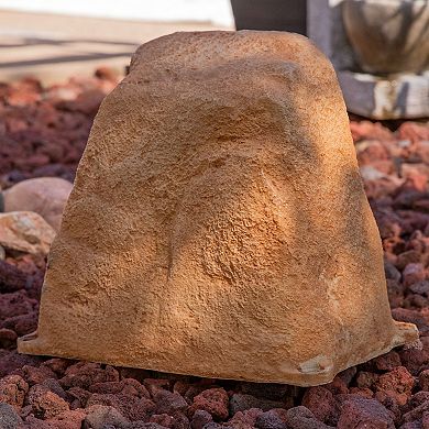 Sunnydaze Outdoor Polyresin Landscape Rock Septic Cover with Stakes - 2-Pack