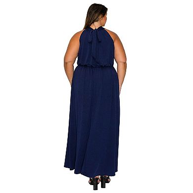 Plus Size Cassia Halter Neck Dress