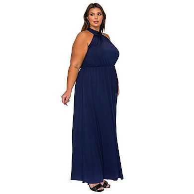 Plus Size Cassia Halter Neck Dress