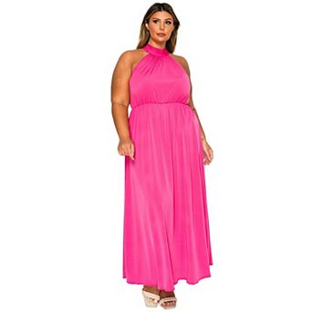 Plus Size Cassia Halter Neck Dress