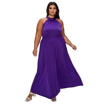 Plus Size Cassia Halter Neck Dress