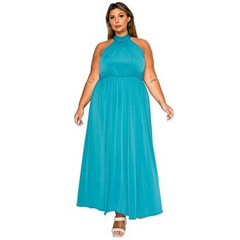 Plus Size Cassia Halter Neck Dress