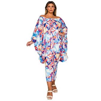 Plus Size Halle Off Shoulder Taper Hem Dress
