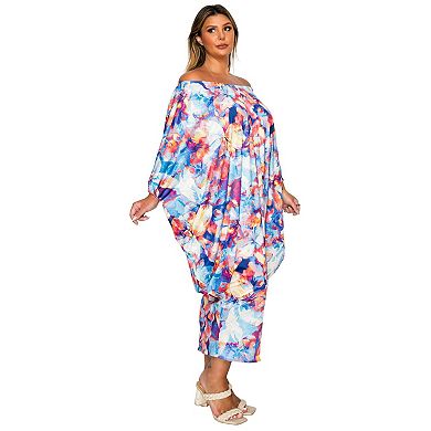 Plus Size Halle Off Shoulder Taper Hem Dress