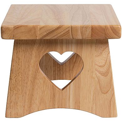 eHemco Rectangular Solid Hardwood Step Stool for Adults and Kids, 7.5 Inches