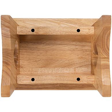 eHemco Rectangular Solid Hardwood Step Stool for Adults and Kids, 7.5 Inches