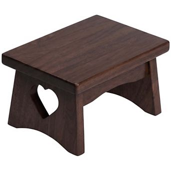 eHemco Rectangular Solid Hardwood Step Stool for Adults and Kids, 7.5 Inches