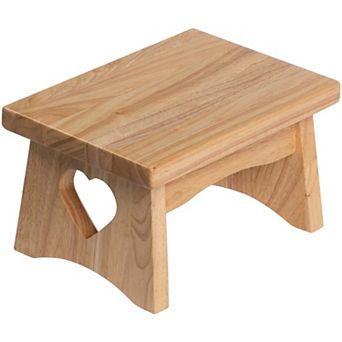 eHemco Rectangular Solid Hardwood Step Stool for Adults and Kids, 7.5 Inches