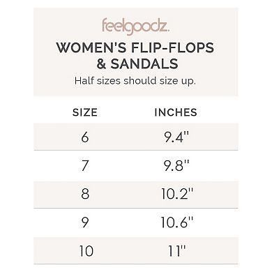Feelgoodz Women's Slimz Remix Natural Rubber Flip-Flip Thong Sandals