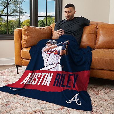 Atlanta Braves Austin Riley Silk Touch Throw Blanket