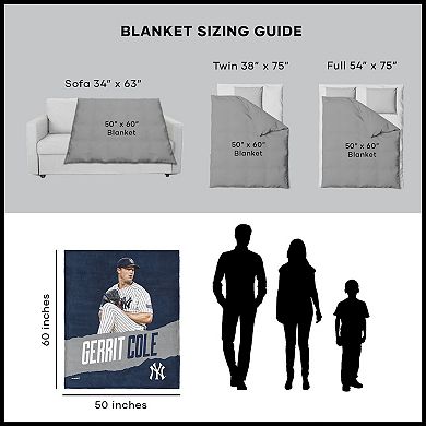 New York Yankees Gerrit Cole Silk Touch Throw Blanket