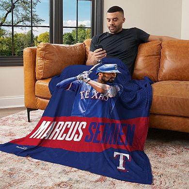 Texas Rangers Marcus Semien Silk Touch Throw Blanket
