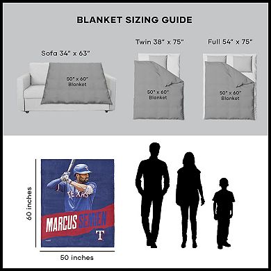 Texas Rangers Marcus Semien Silk Touch Throw Blanket