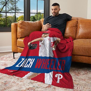 Philadelphia Phillies Zack Wheeler Silk Touch Throw Blanket