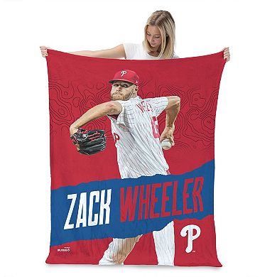 Philadelphia Phillies Zack Wheeler Silk Touch Throw Blanket