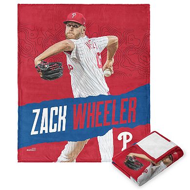 Philadelphia Phillies Zack Wheeler Silk Touch Throw Blanket