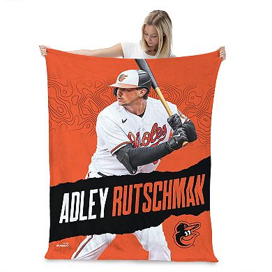 Baltimore Orioles Adley Rutschman Silk Touch Throw Blanket