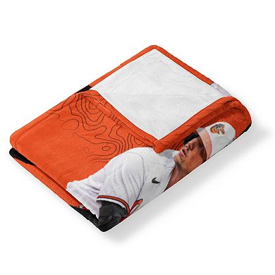 Baltimore Orioles Adley Rutschman Silk Touch Throw Blanket