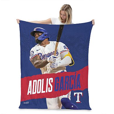Texas Rangers Adolis Garcia Silk Touch Throw Blanket
