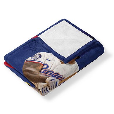 Texas Rangers Adolis Garcia Silk Touch Throw Blanket