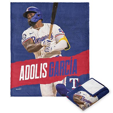 Texas Rangers Adolis Garcia Silk Touch Throw Blanket