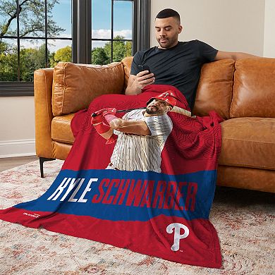 Philadelphia Phillies Kyle Schwarber Silk Touch Throw Blanket