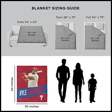 Philadelphia Phillies Kyle Schwarber Silk Touch Throw Blanket