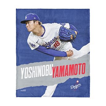 Los Angeles Dodgers Yoshinobu Yamamoto Silk Touch Throw Blanket