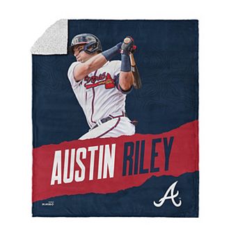 Atlanta Braves Austin Riley Silk Touch Sherpa Throw Blanket