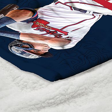 Atlanta Braves Austin Riley Silk Touch Sherpa Throw Blanket