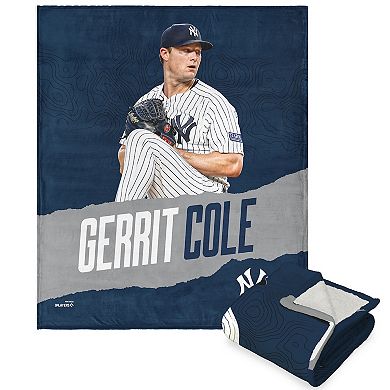 New York Yankees Gerrit Cole Silk Touch Sherpa Throw Blanket