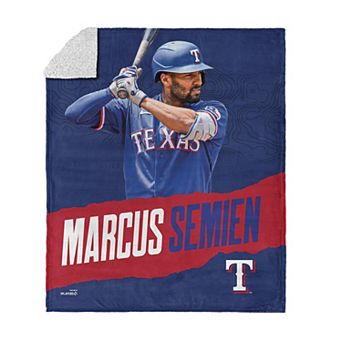 Texas Rangers Marcus Semien Silk Touch Sherpa Throw Blanket