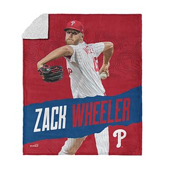 Philadelphia Phillies Zack Wheeler Silk Touch Sherpa Throw Blanket