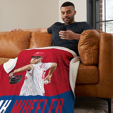 Philadelphia Phillies Zack Wheeler Silk Touch Sherpa Throw Blanket