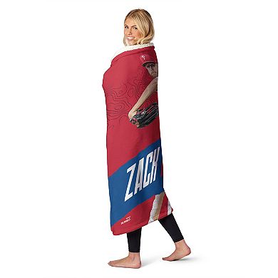 Philadelphia Phillies Zack Wheeler Silk Touch Sherpa Throw Blanket