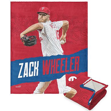 Philadelphia Phillies Zack Wheeler Silk Touch Sherpa Throw Blanket