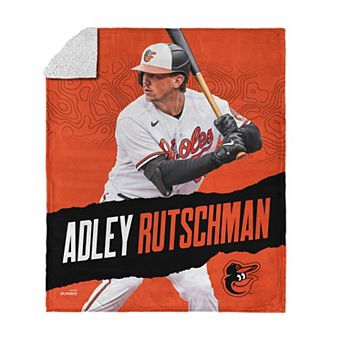 Baltimore Orioles Adley Rutschman Silk Touch Sherpa Throw Blanket