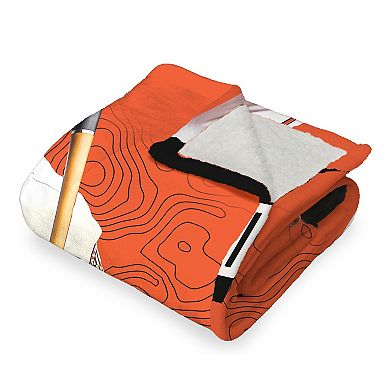 Baltimore Orioles Adley Rutschman Silk Touch Sherpa Throw Blanket