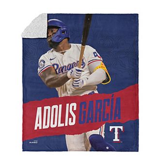 Texas Rangers Adolis Garcia Silk Touch Sherpa Throw Blanket