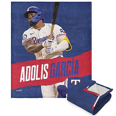 Texas Rangers Adolis Garcia Silk Touch Sherpa Throw Blanket
