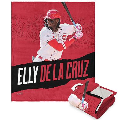 Cincinnati Reds Elly De La Cruz Silk Touch Sherpa Throw Blanket