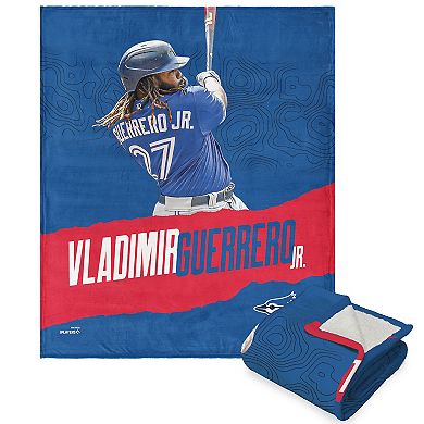 Toronto Blue Jays Vladamir Guerrero Jr Silk Touch Sherpa Throw Blanket