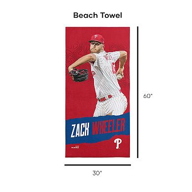 Philadelphia Phillies Zack Wheeler Beach Towel